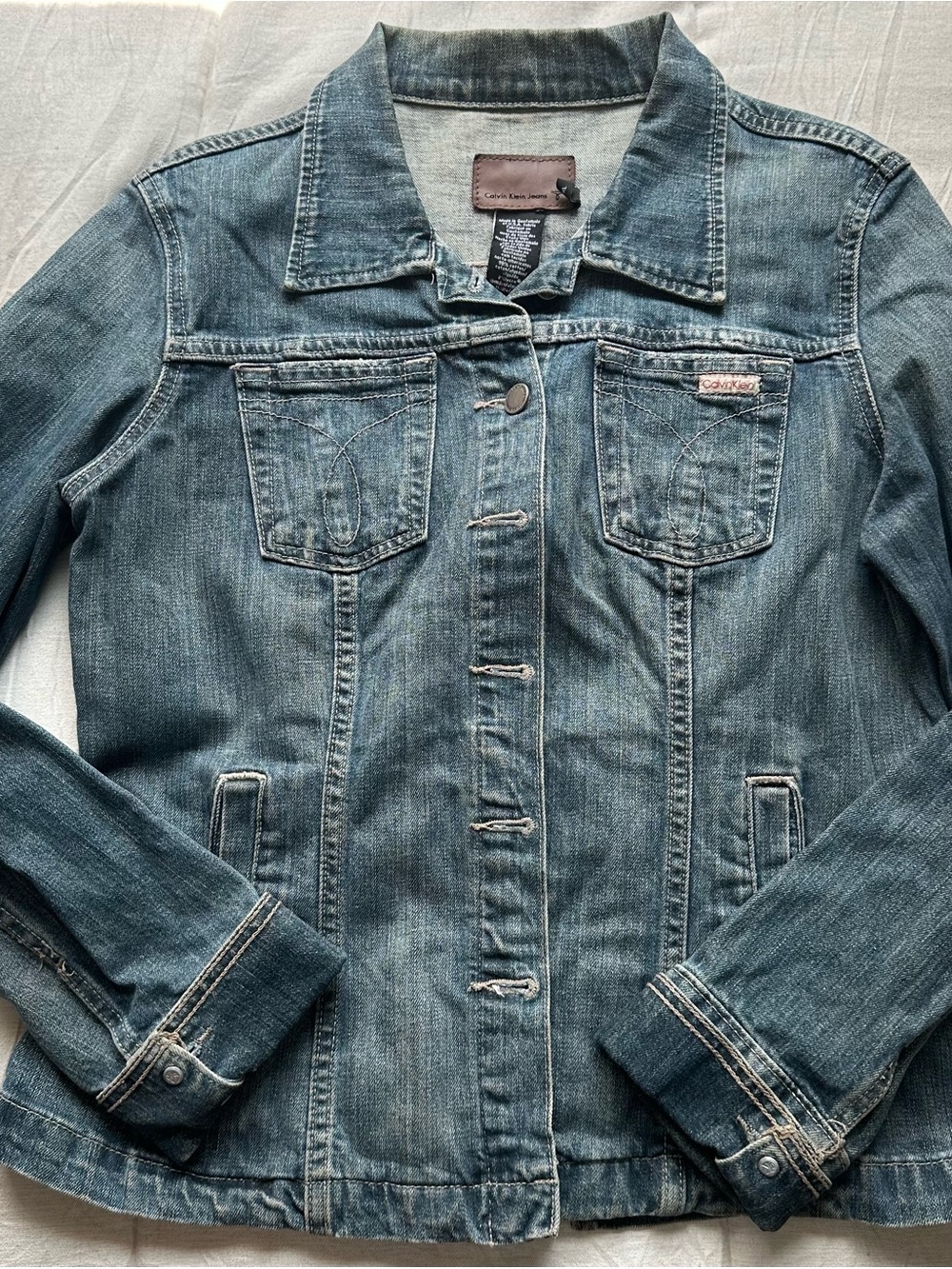Calvin Klein Faded Blue Denim Jacket